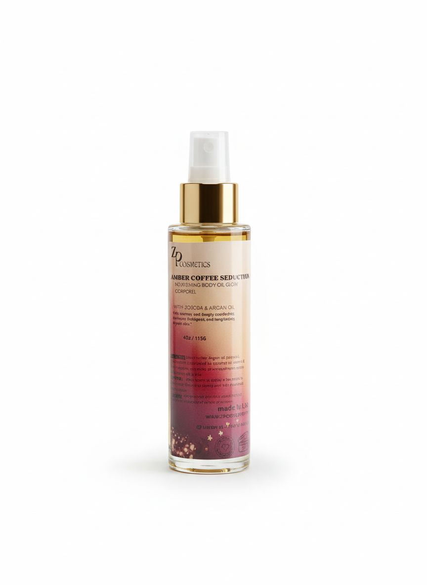 Amber Coffee Body Oil - Warm Coffee Fragrance 4oz