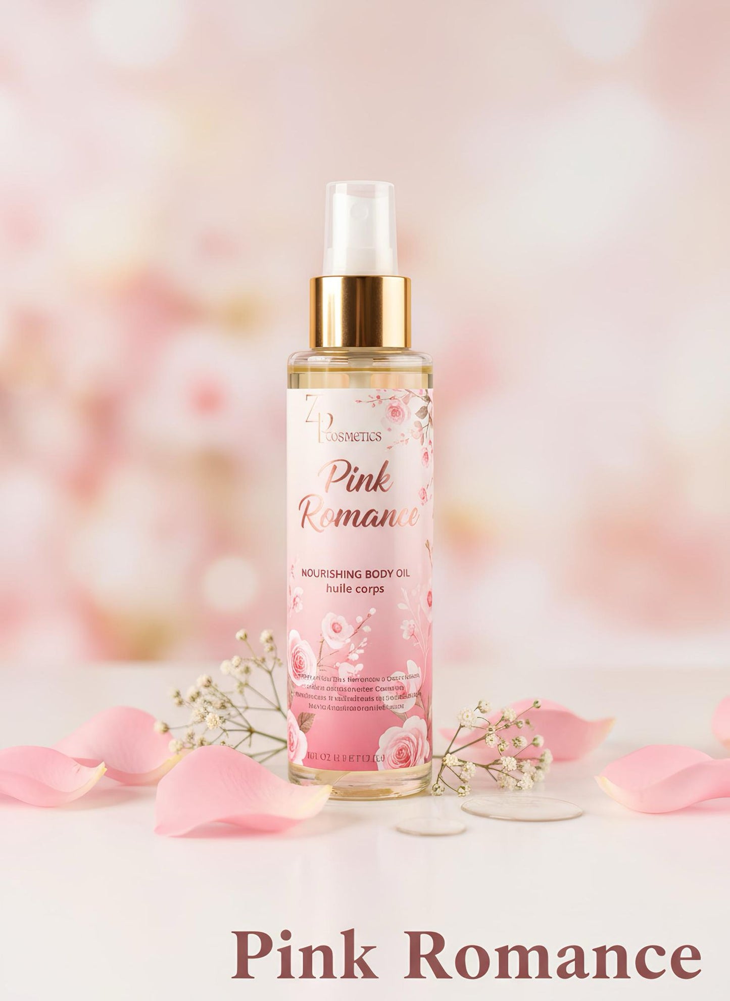 Pink Blossom Body Oil - Sweet Floral Fragrance 4oz